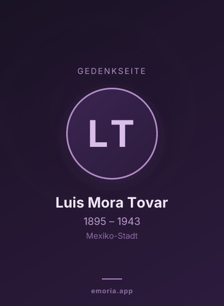 Gedenkportrait von Luis Mora Tovar