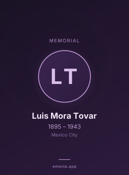 Memorial portrait of Luis Mora Tovar
