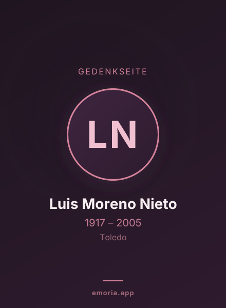 Gedenkportrait von Luis Moreno Nieto