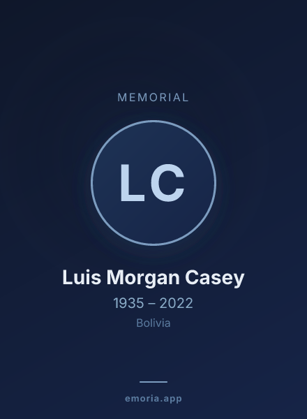 Memorial portrait of Luis Morgan Casey