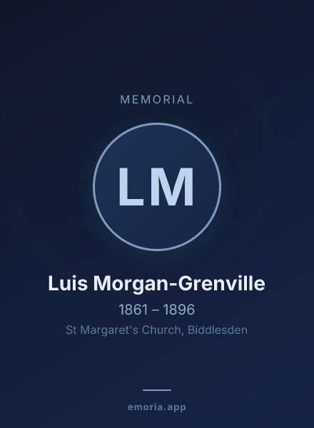 Memorial portrait of Luis Morgan-Grenville