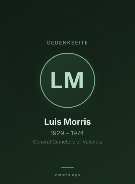 Gedenkportrait von Luis Morris