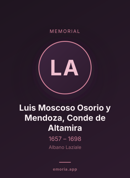 Memorial portrait of Luis Moscoso Osorio y Mendoza, Conde de Altamira