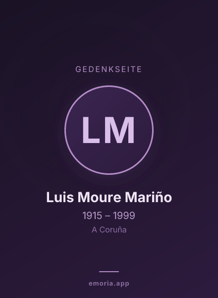 Gedenkportrait von Luis Moure Mariño