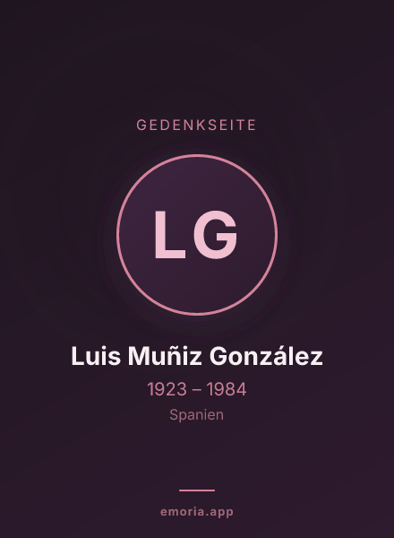 Gedenkportrait von Luis Muñiz González
