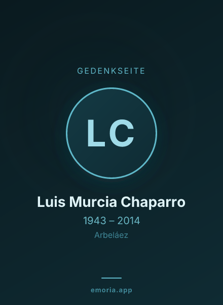 Gedenkportrait von Luis Murcia Chaparro