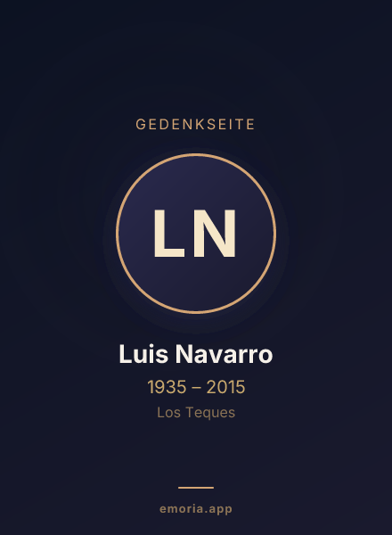 Gedenkportrait von Luis Navarro