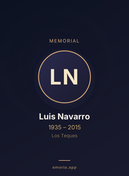 Memorial portrait of Luis Navarro