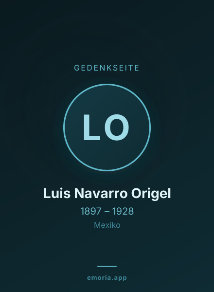 Gedenkportrait von Luis Navarro Origel