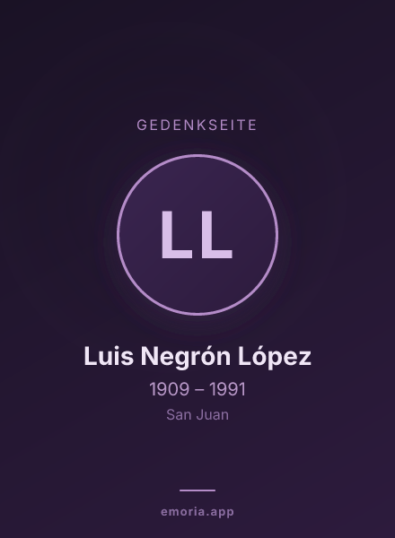 Gedenkportrait von Luis Negrón López