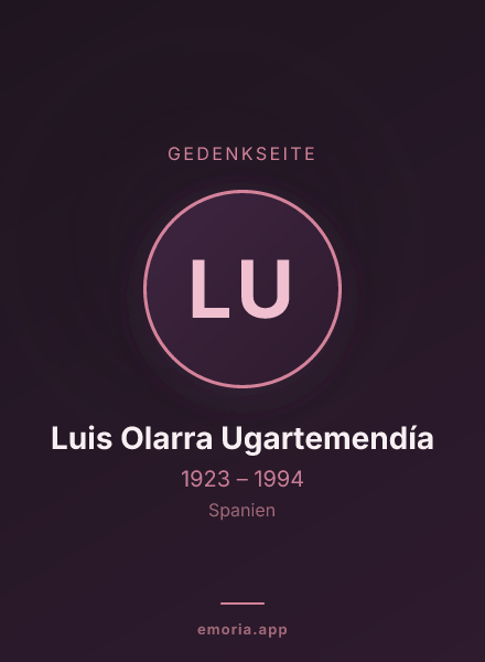Gedenkportrait von Luis Olarra Ugartemendía