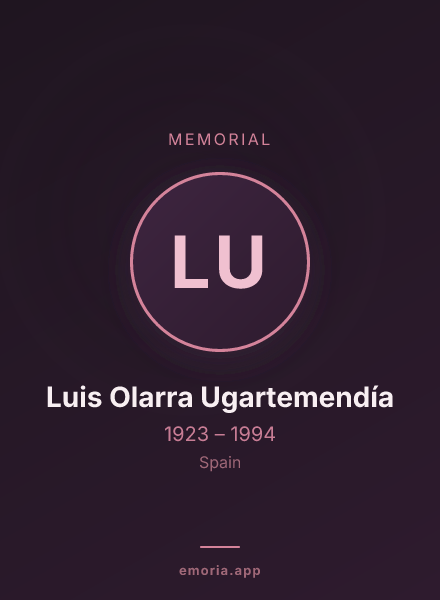 Memorial portrait of Luis Olarra Ugartemendía