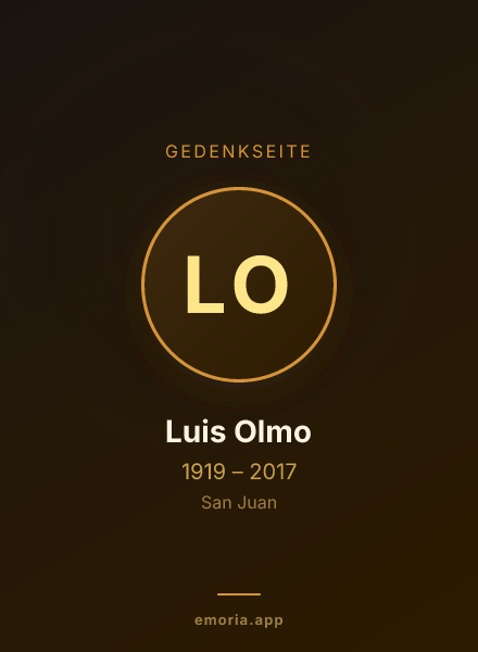 Gedenkportrait von Luis Olmo