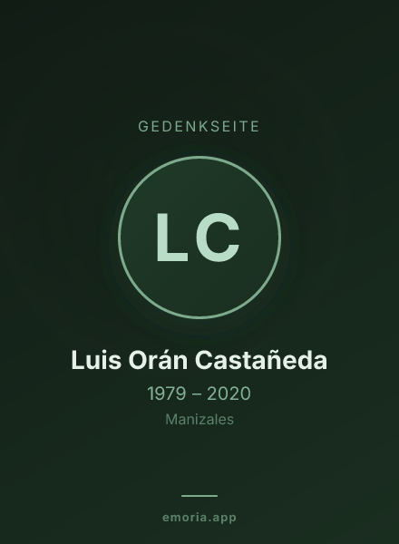 Gedenkportrait von Luis Orán Castañeda