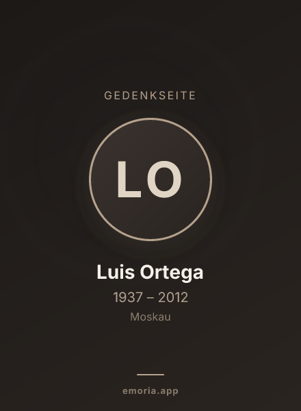 Gedenkportrait von Luis Ortega