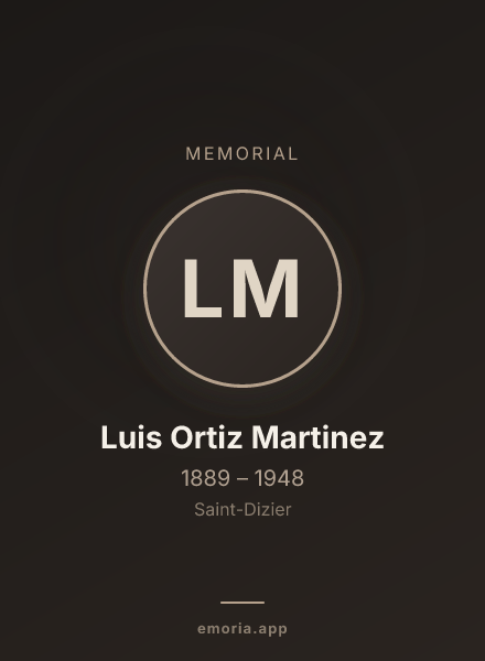 Memorial portrait of Luis Ortiz Martinez
