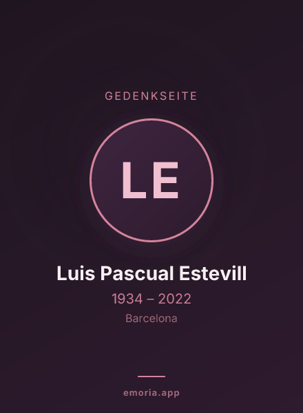Gedenkportrait von Luis Pascual Estevill