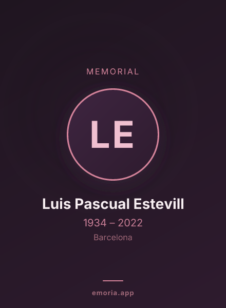 Memorial portrait of Luis Pascual Estevill