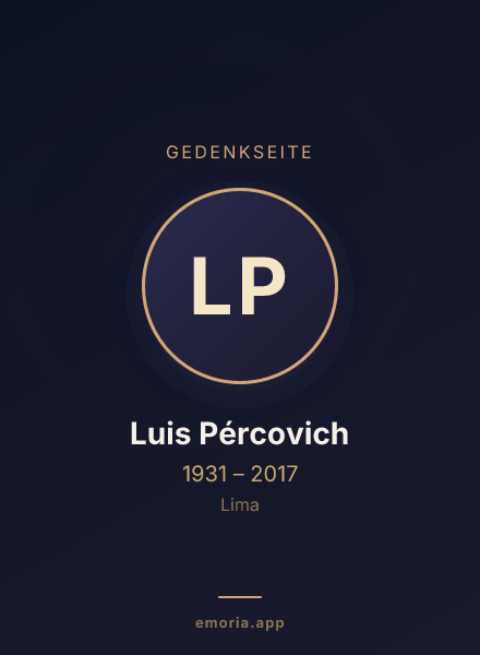 Gedenkportrait von Luis Pércovich