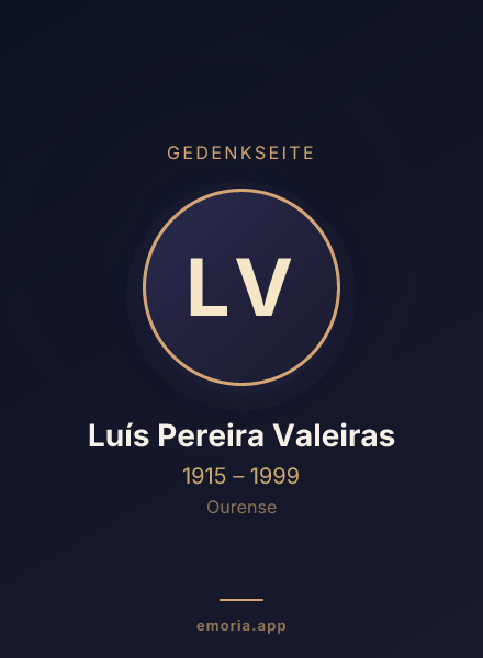 Gedenkportrait von Luís Pereira Valeiras