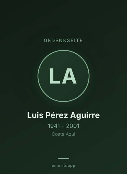 Gedenkportrait von Luis Pérez Aguirre