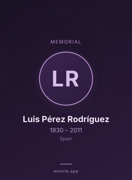 Memorial portrait of Luis Pérez Rodríguez