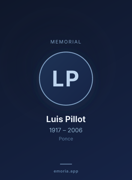 Memorial portrait of Luis Pillot