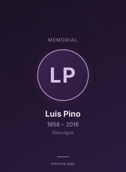Memorial portrait of Luis Pino