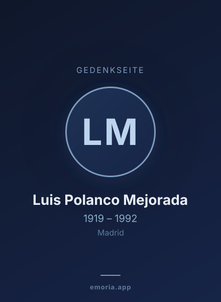 Gedenkportrait von Luis Polanco Mejorada