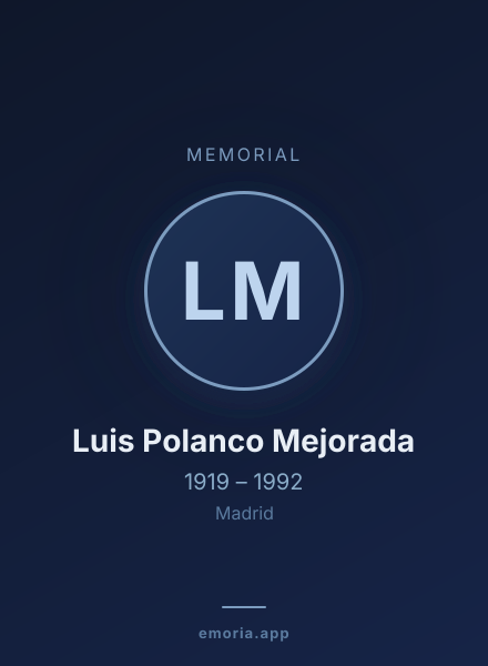 Memorial portrait of Luis Polanco Mejorada