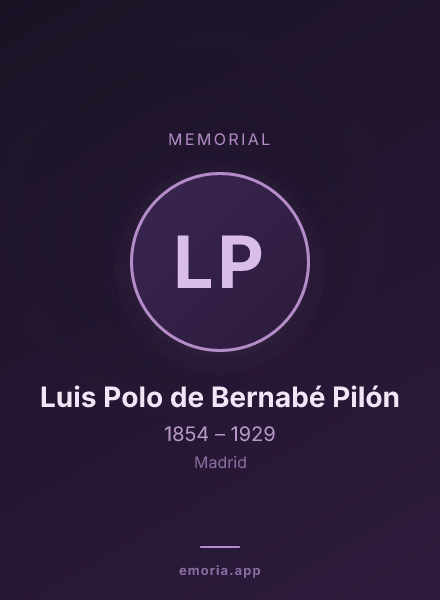 Memorial portrait of Luis Polo de Bernabé Pilón