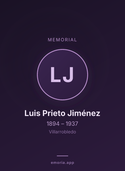 Memorial portrait of Luis Prieto Jiménez