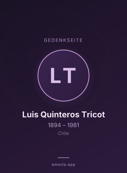 Gedenkportrait von Luis Quinteros Tricot