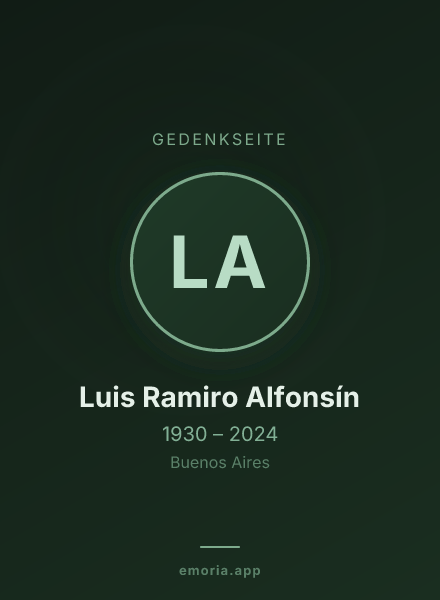 Gedenkportrait von Luis Ramiro Alfonsín
