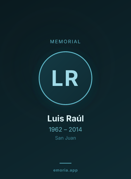 Memorial portrait of Luis Raúl