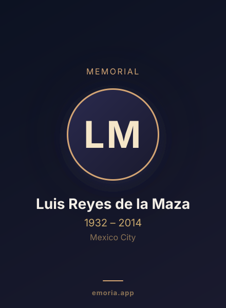 Memorial portrait of Luis Reyes de la Maza