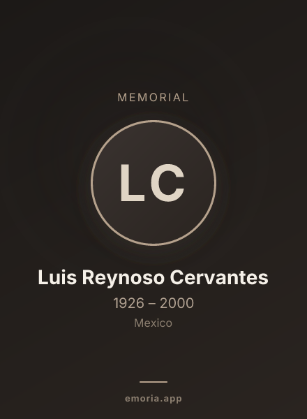 Memorial portrait of Luis Reynoso Cervantes