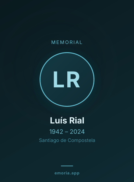 Memorial portrait of Luís Rial