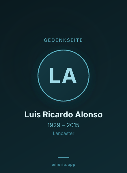 Gedenkportrait von Luis Ricardo Alonso