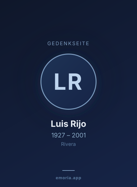 Gedenkportrait von Luis Rijo