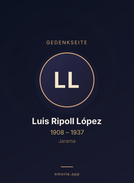 Gedenkportrait von Luis Ripoll López