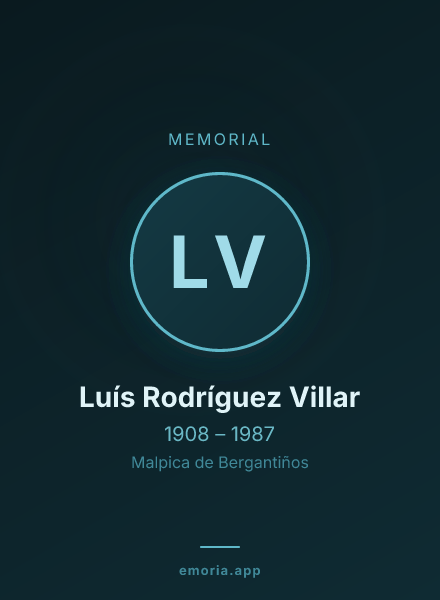 Memorial portrait of Luís Rodríguez Villar