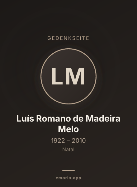 Gedenkportrait von Luís Romano de Madeira Melo