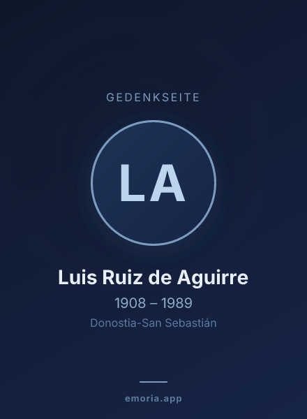 Gedenkportrait von Luis Ruiz de Aguirre