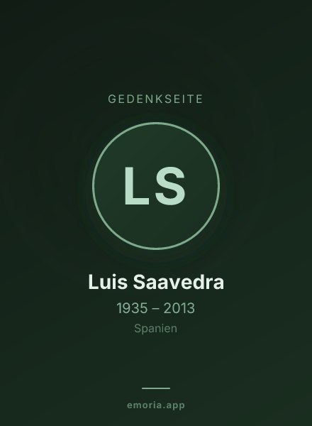 Gedenkportrait von Luis Saavedra