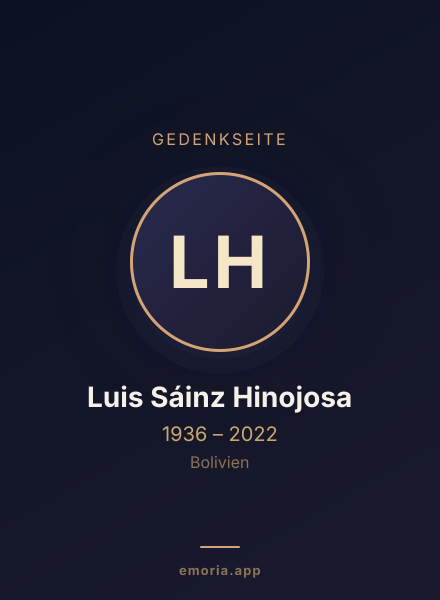 Gedenkportrait von Luis Sáinz Hinojosa