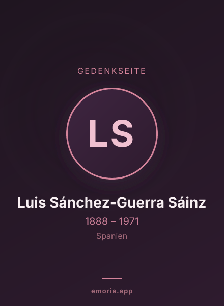 Gedenkportrait von Luis Sánchez-Guerra Sáinz