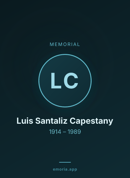 Memorial portrait of Luis Santaliz Capestany