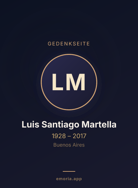 Gedenkportrait von Luis Santiago Martella