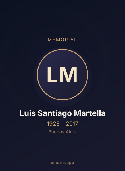Memorial portrait of Luis Santiago Martella